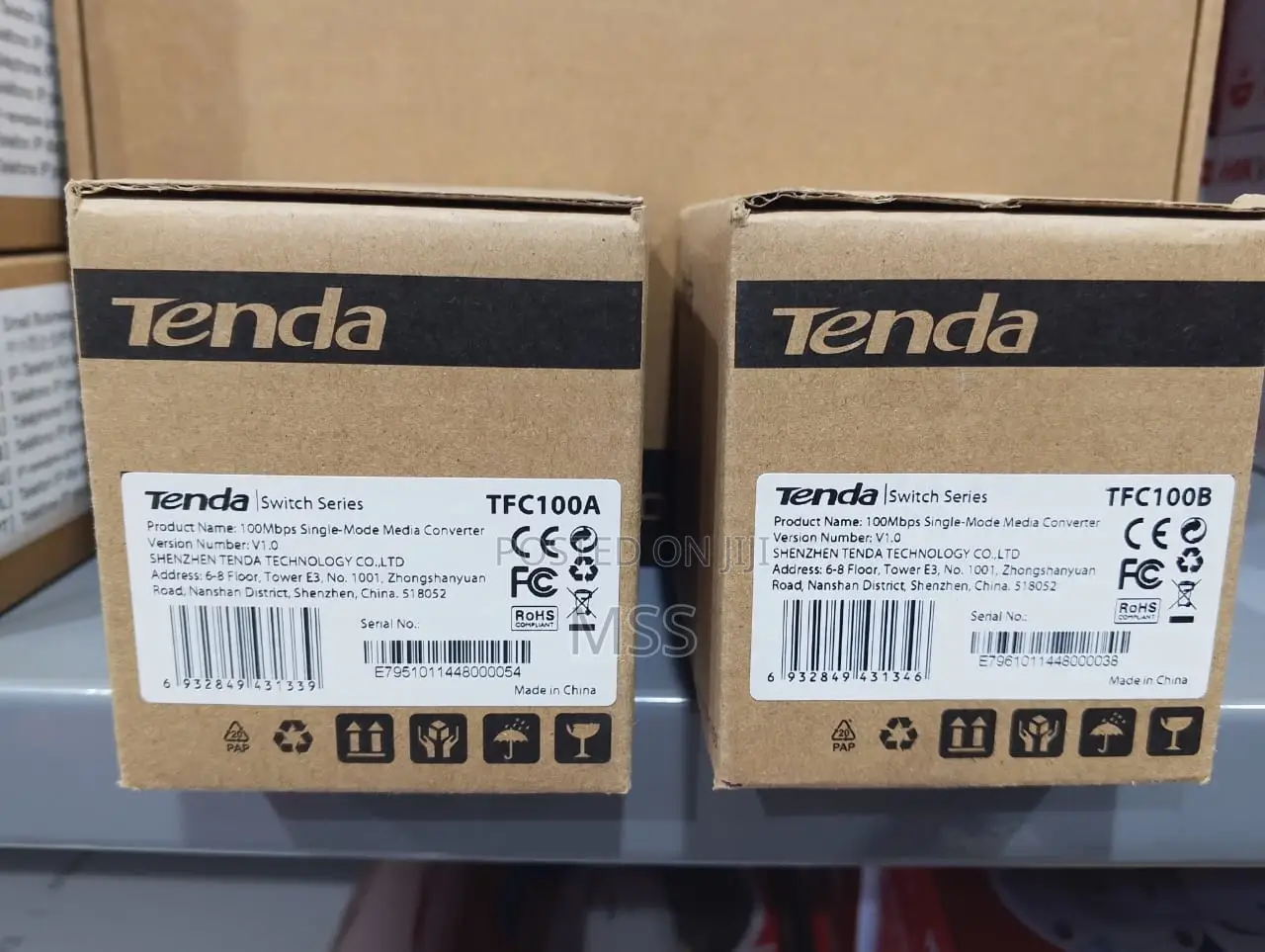 100mbps Single-Mode Media Converter A+B Set