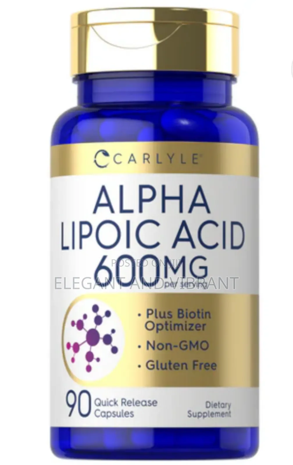 Alpha Lipoic Acid 600mg Per Serving | 90 Capsules