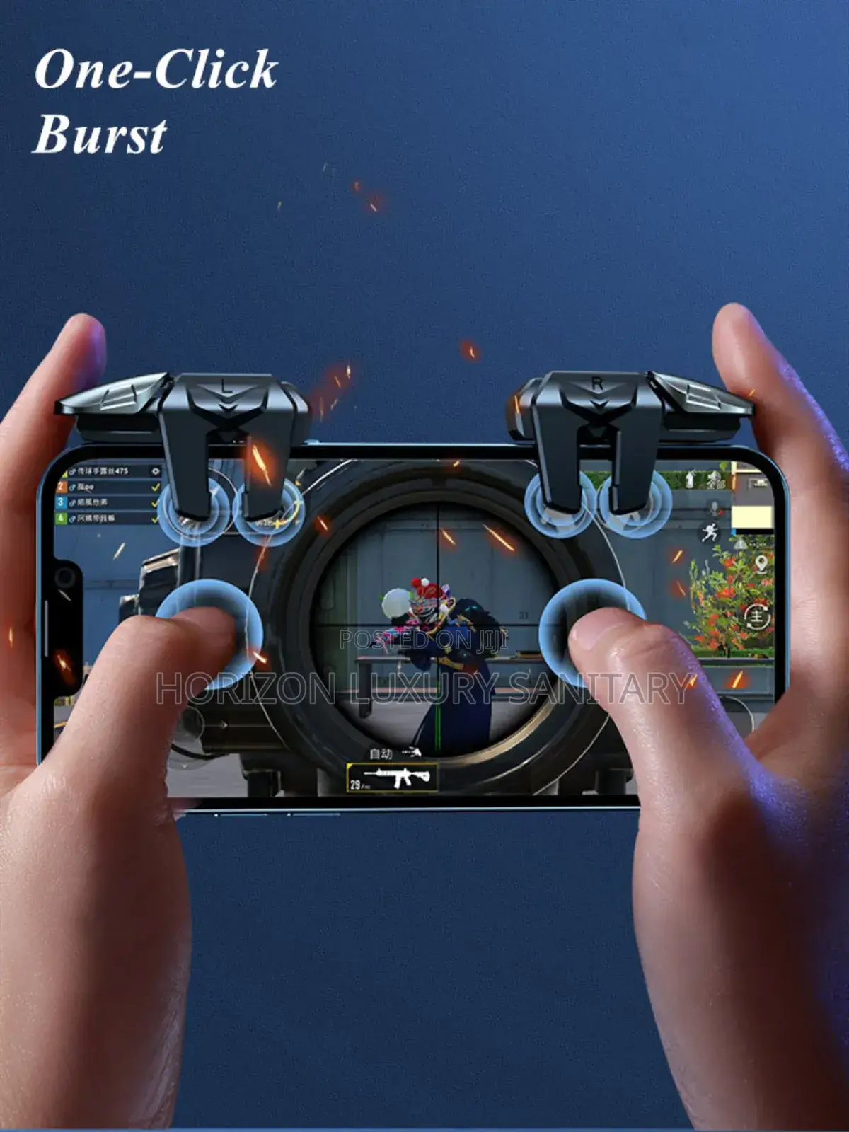 G21 Six Fingers Mobile Game Trigger for Aim Shooting L1 R1 With Sleeve