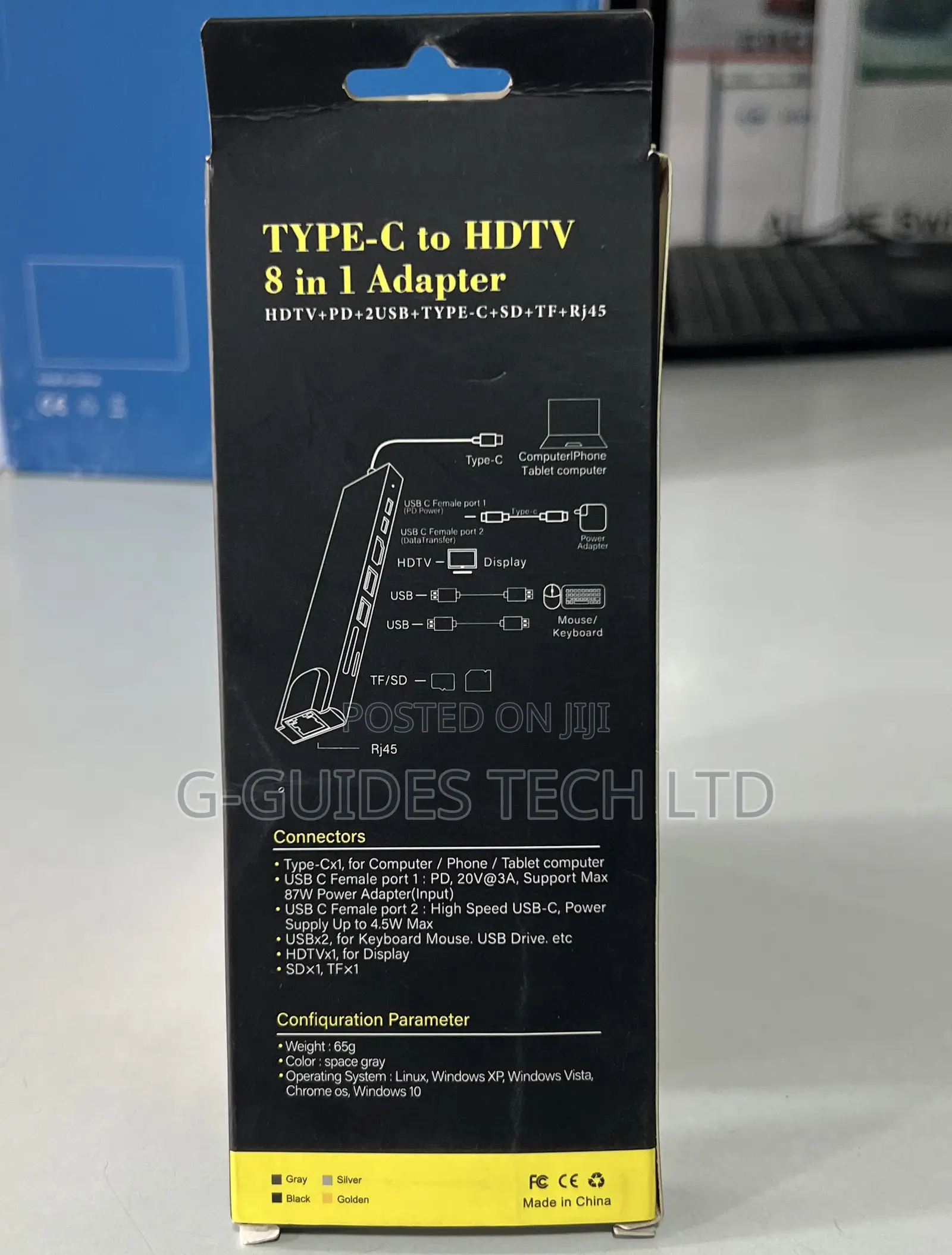 8 -in -1 Usb Type-C Adapter, 8-in-1 Usb-C Hub Adapter