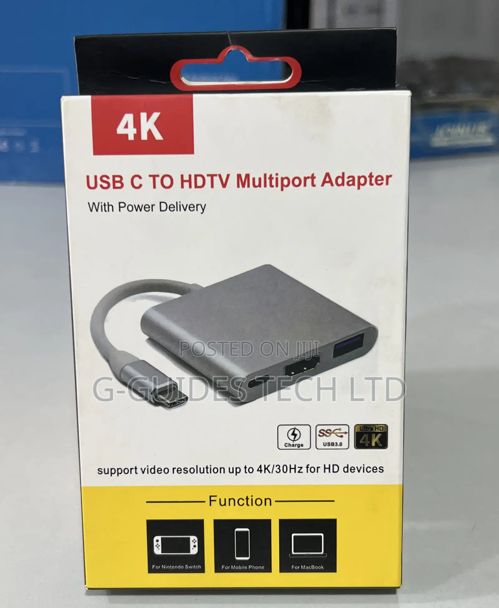 3-in-1 Usb Type-C Adapter, Usb-C to HDTV Multiport Adapter
