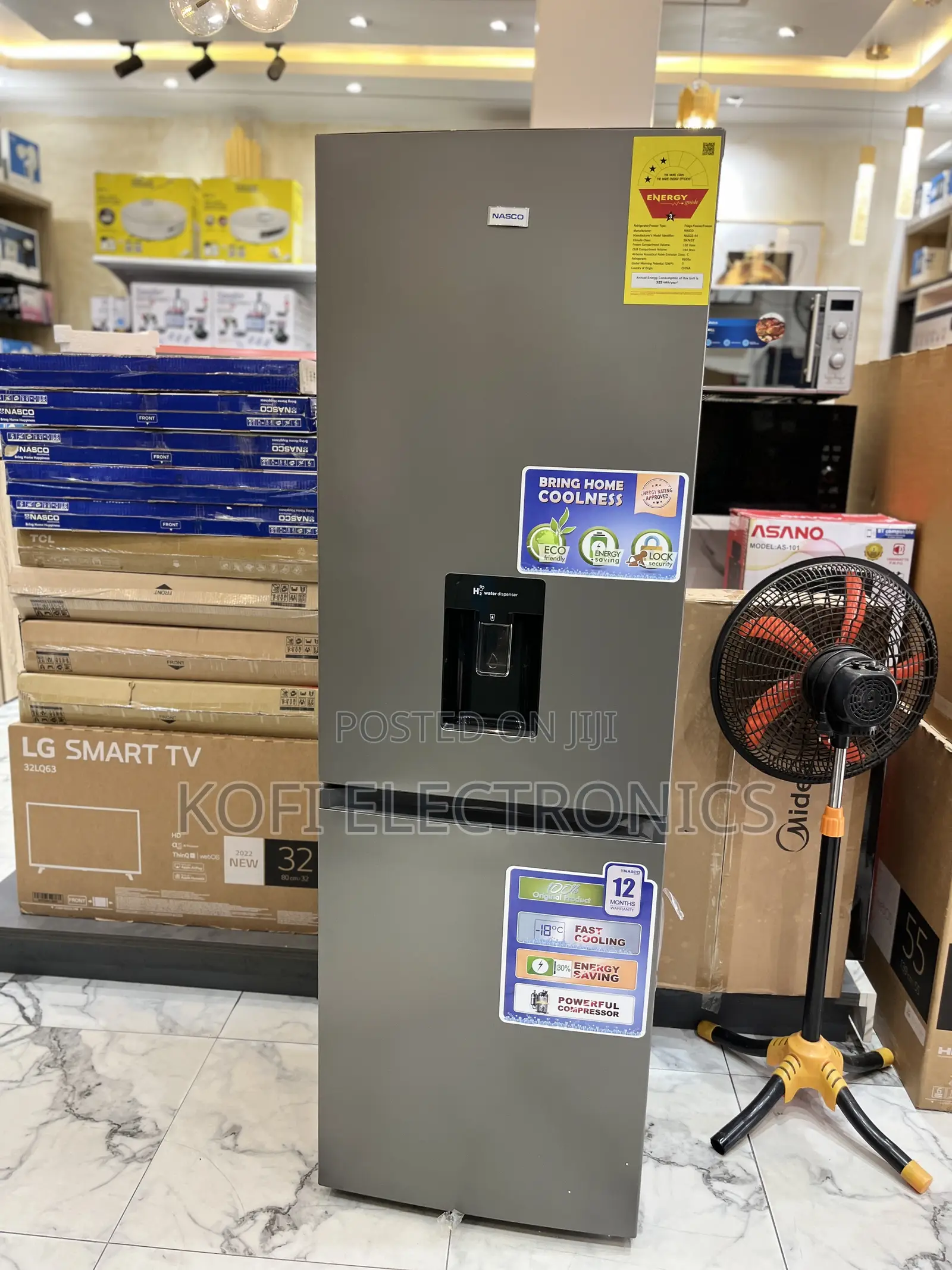 Nasco 296l 3-Star Refrigerator W/ Dispenser [Nasd2-44].