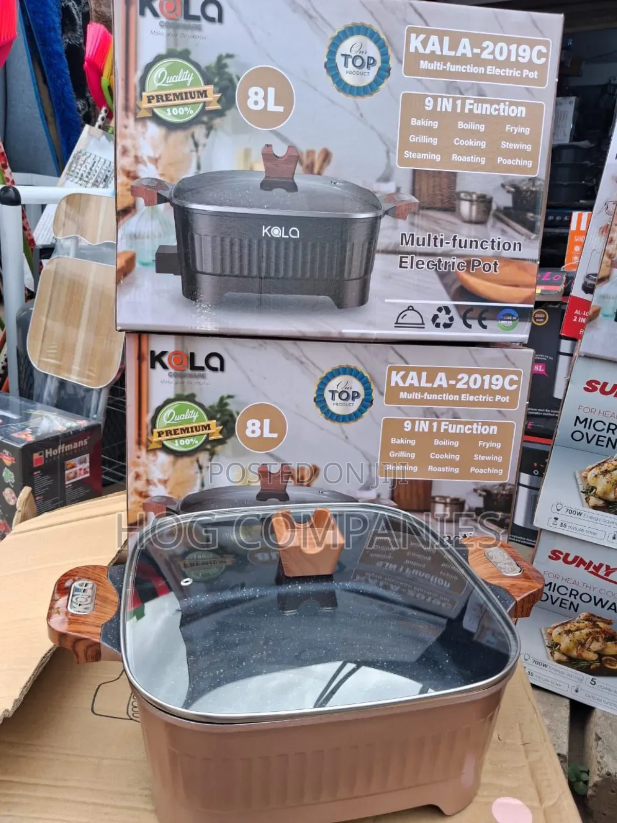 Large Capacity 8l Cast Aluminium Electrical Pot