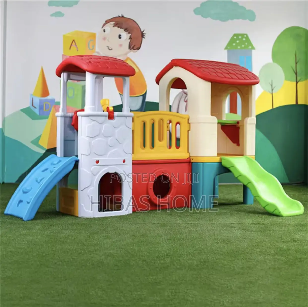 School Playground Houses With Slide Kids Big Clubhouses