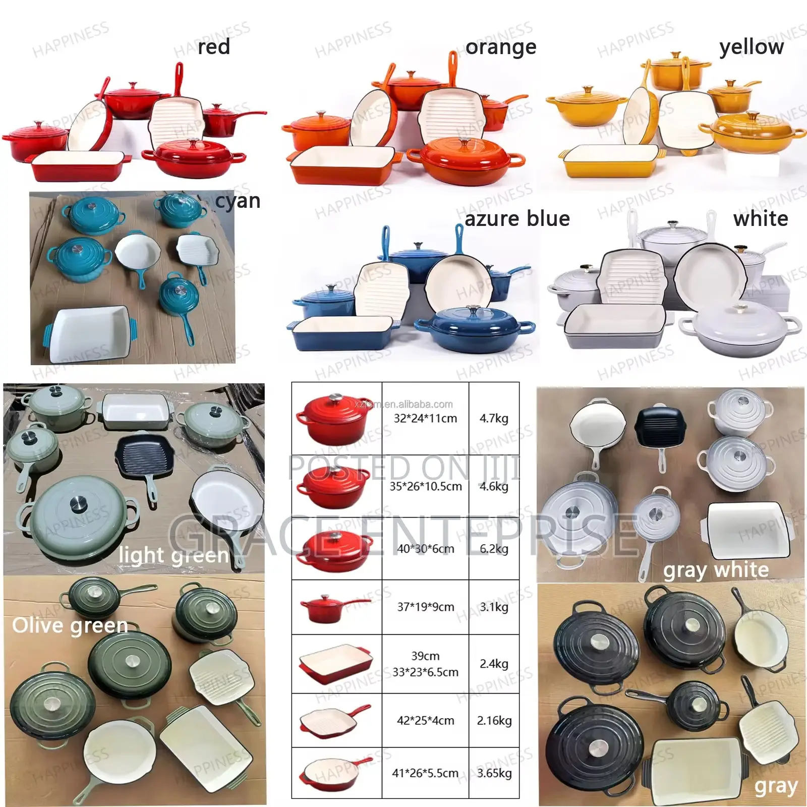 Quality and Affordable Iron Cookware Set(7pieces)