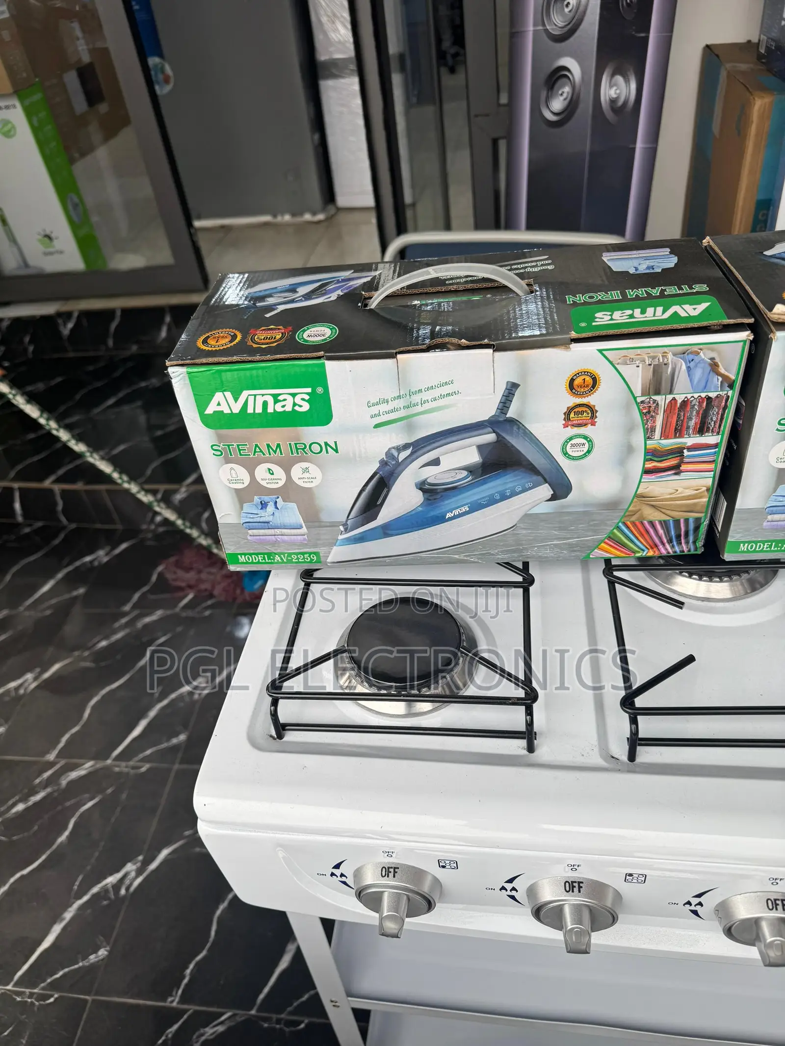 Avinas Av-2259 Steam Iron 3000w | Ceramic Soleplate