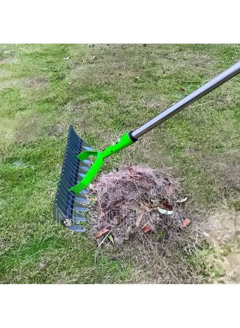 1.7m Stainless Steel + Alloy Steel Garden Lawn Rake.