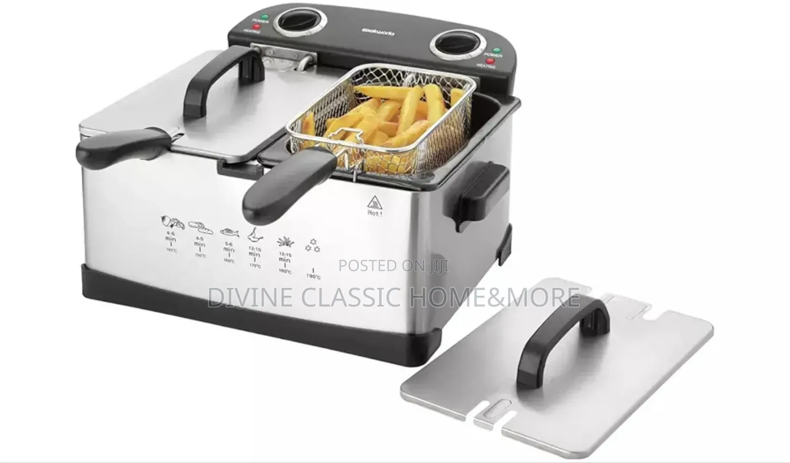 Cookworks Stainless Steel Twin Professional Deep Fryer 5lit