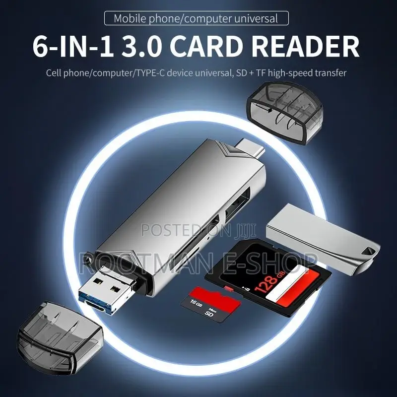 Sd Card Reader, Seminer 6-in-1 Usb C/Usb 3.0 Dual Slot