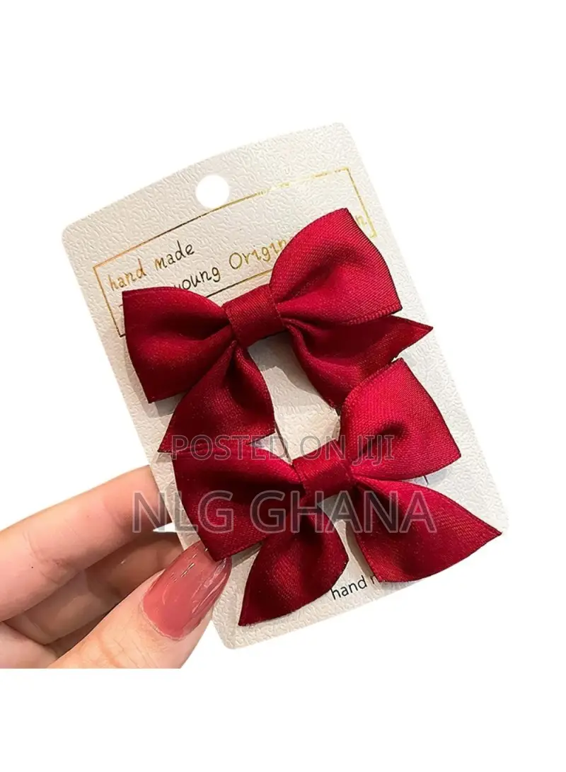 1pair Simple Style Hair Bow Clips Non-Slip Cute. Tvx23582