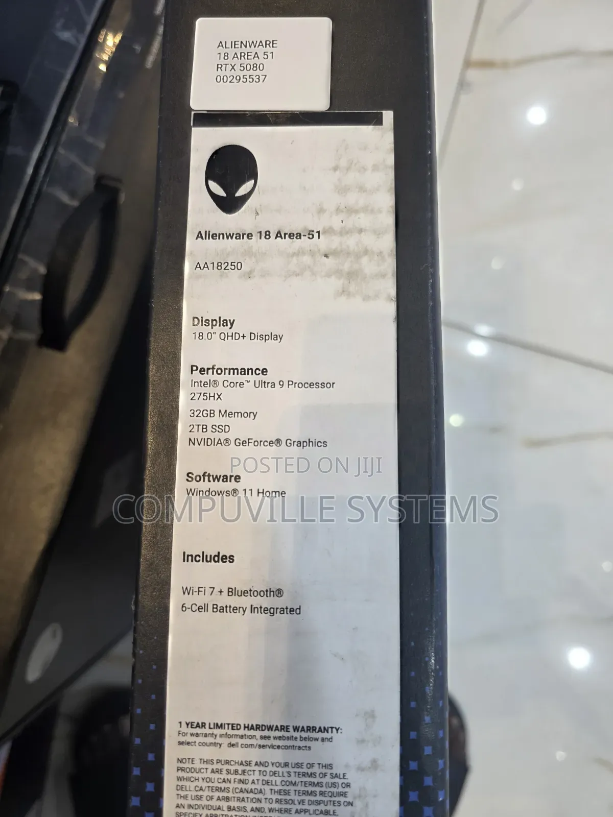 New Laptop Dell Alienware 18 Area-51 32GB Intel Core Ultra 9 SSD 2T