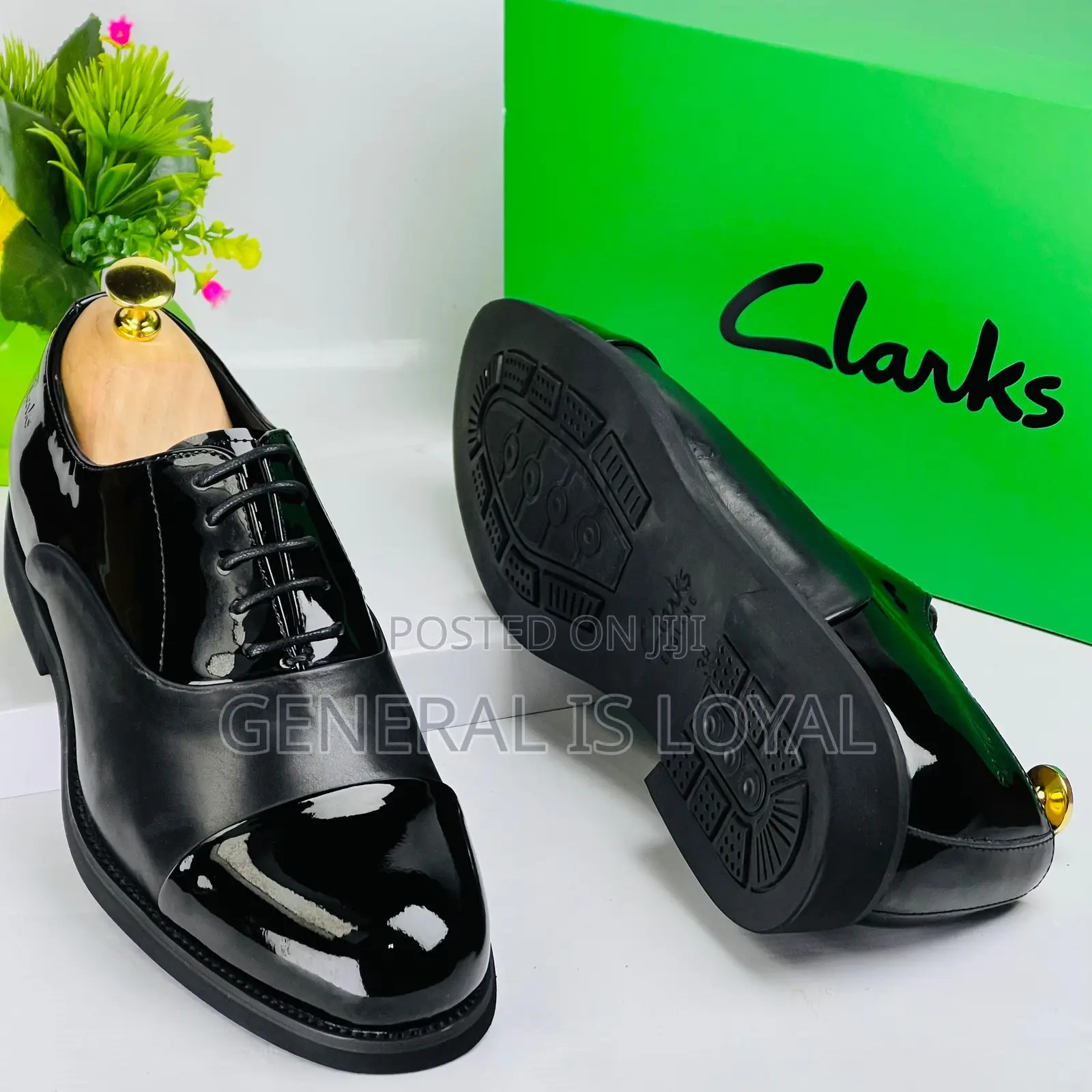 Clarks Leather Black Two Tone Men Shoe
