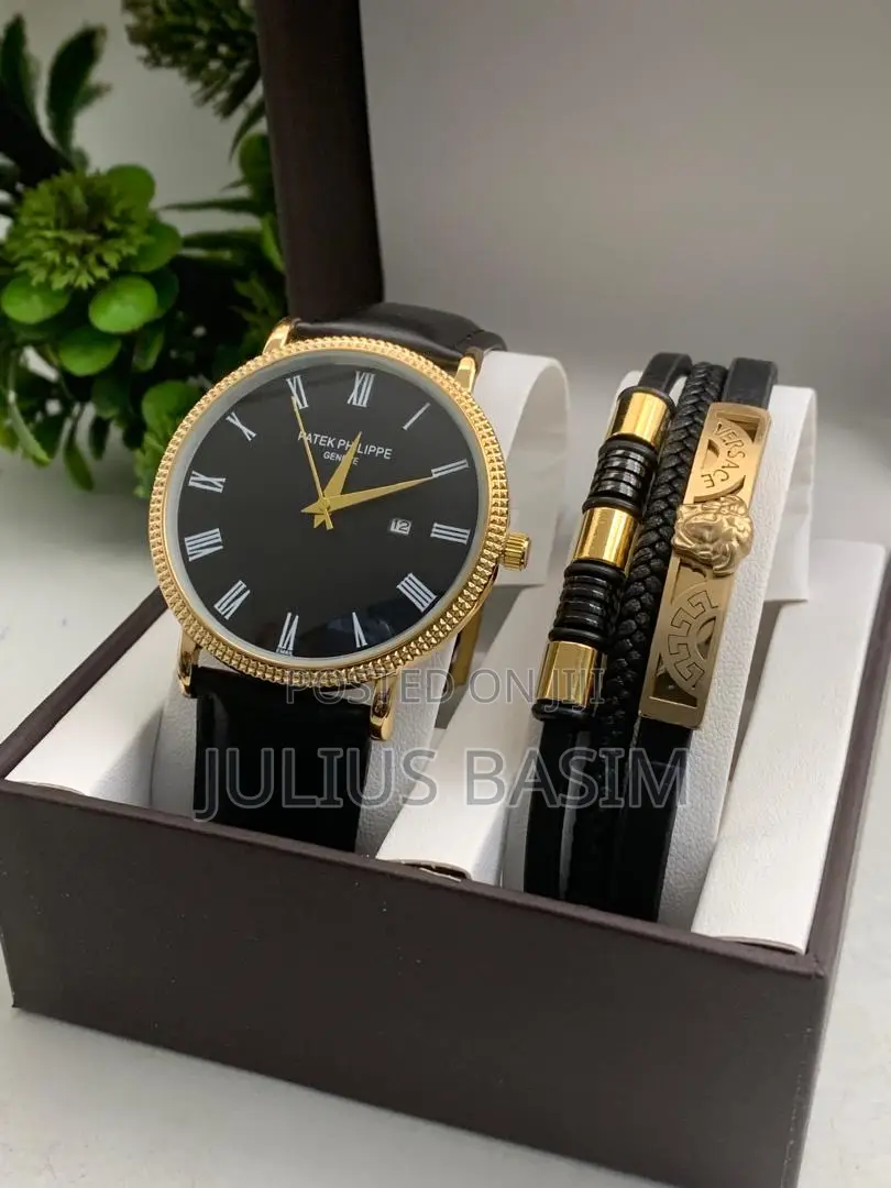Patek Leather Watch in Box
