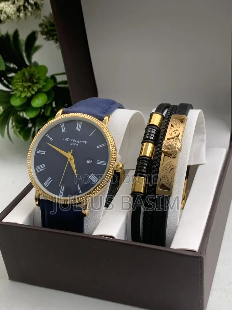 Patek Leather Watch in Box