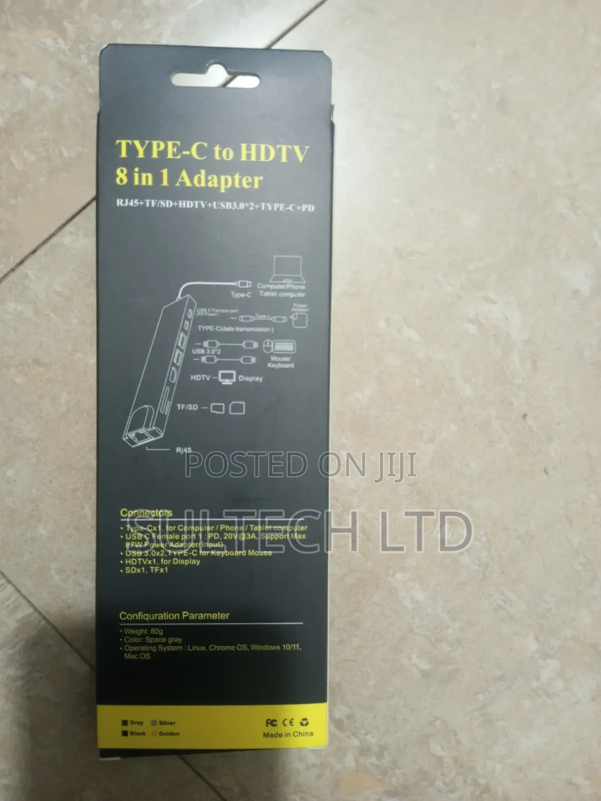 Type-C to HDTV 8 in 1 Adapter