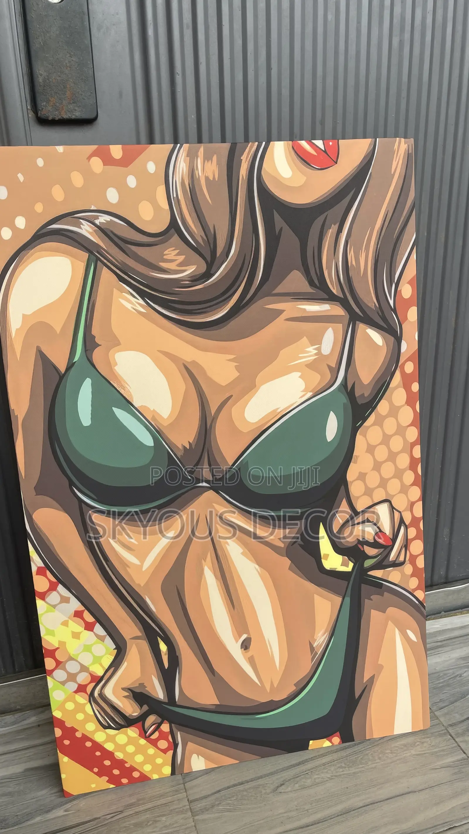 Original Canvas Material Woman Art Decor