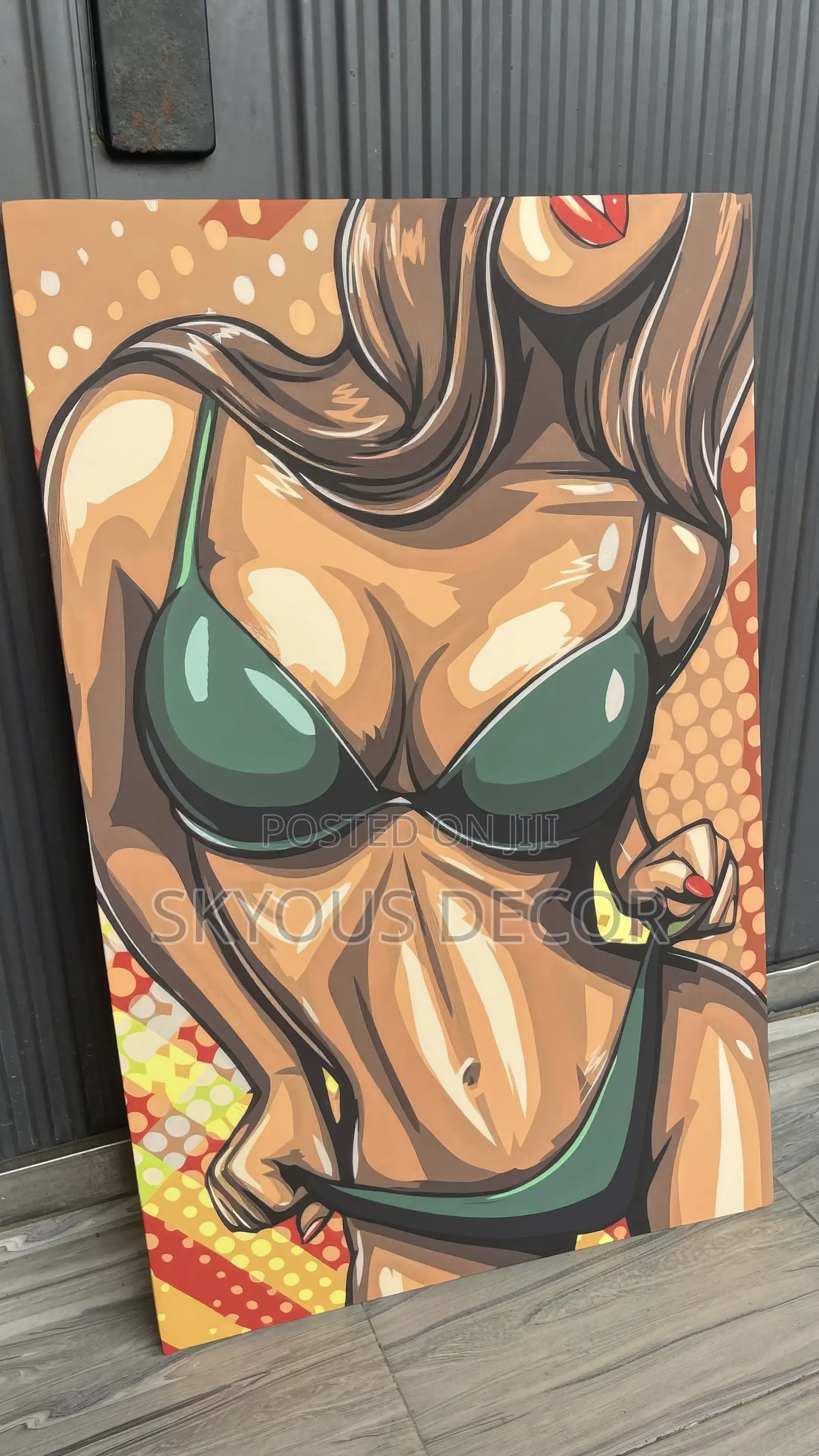 Original Canvas Material Woman Art Decor
