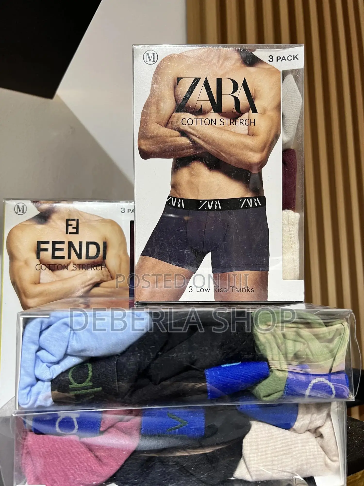 3in1 Cotton Stretch Boxers/ Men Underwear