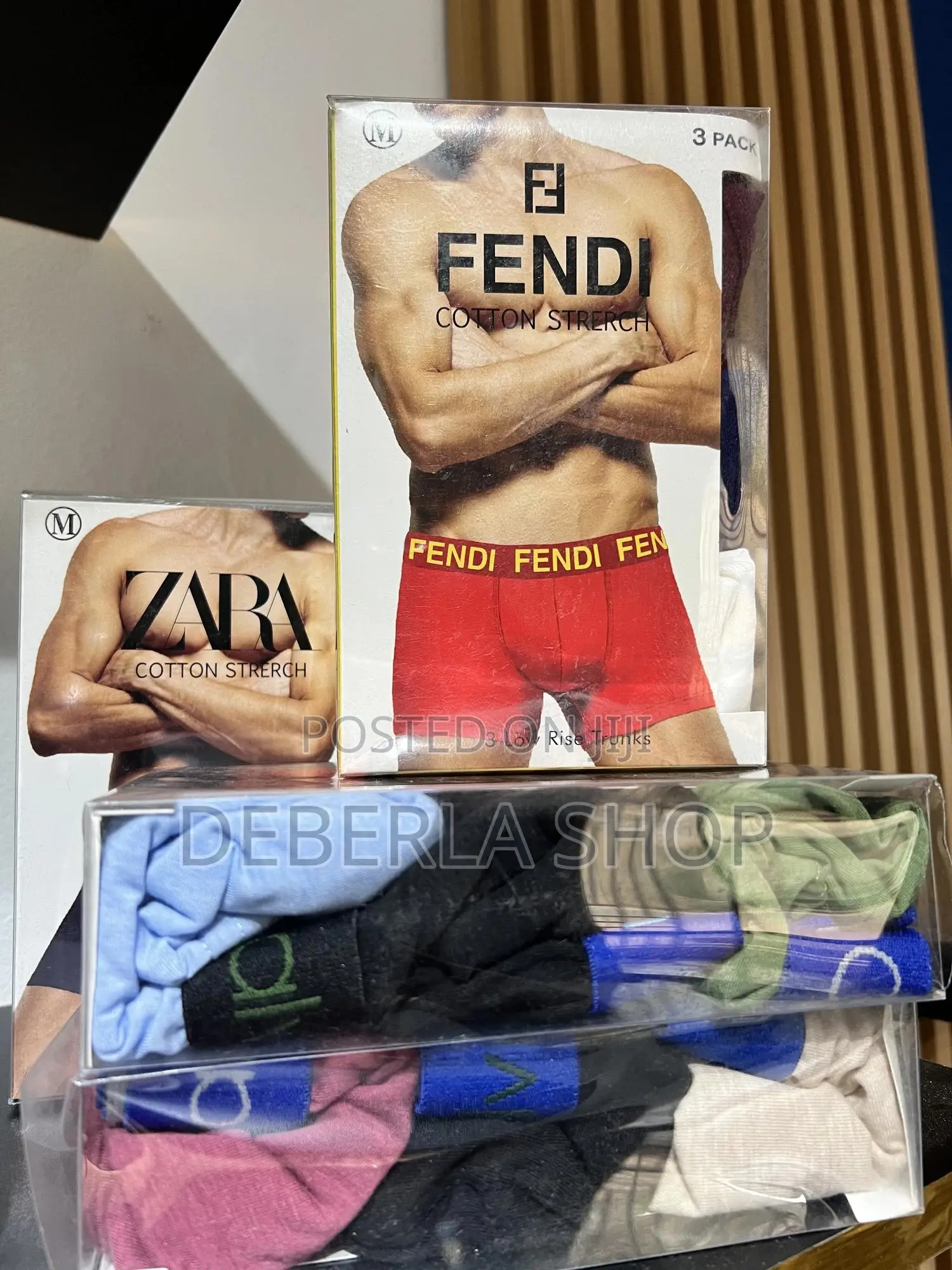 3in1 Cotton Stretch Boxers/ Men Underwear