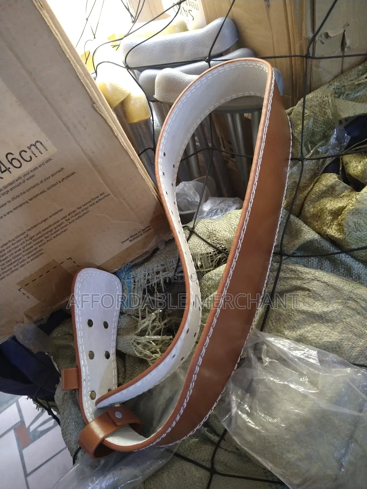 Leather Weight Lifting Belt