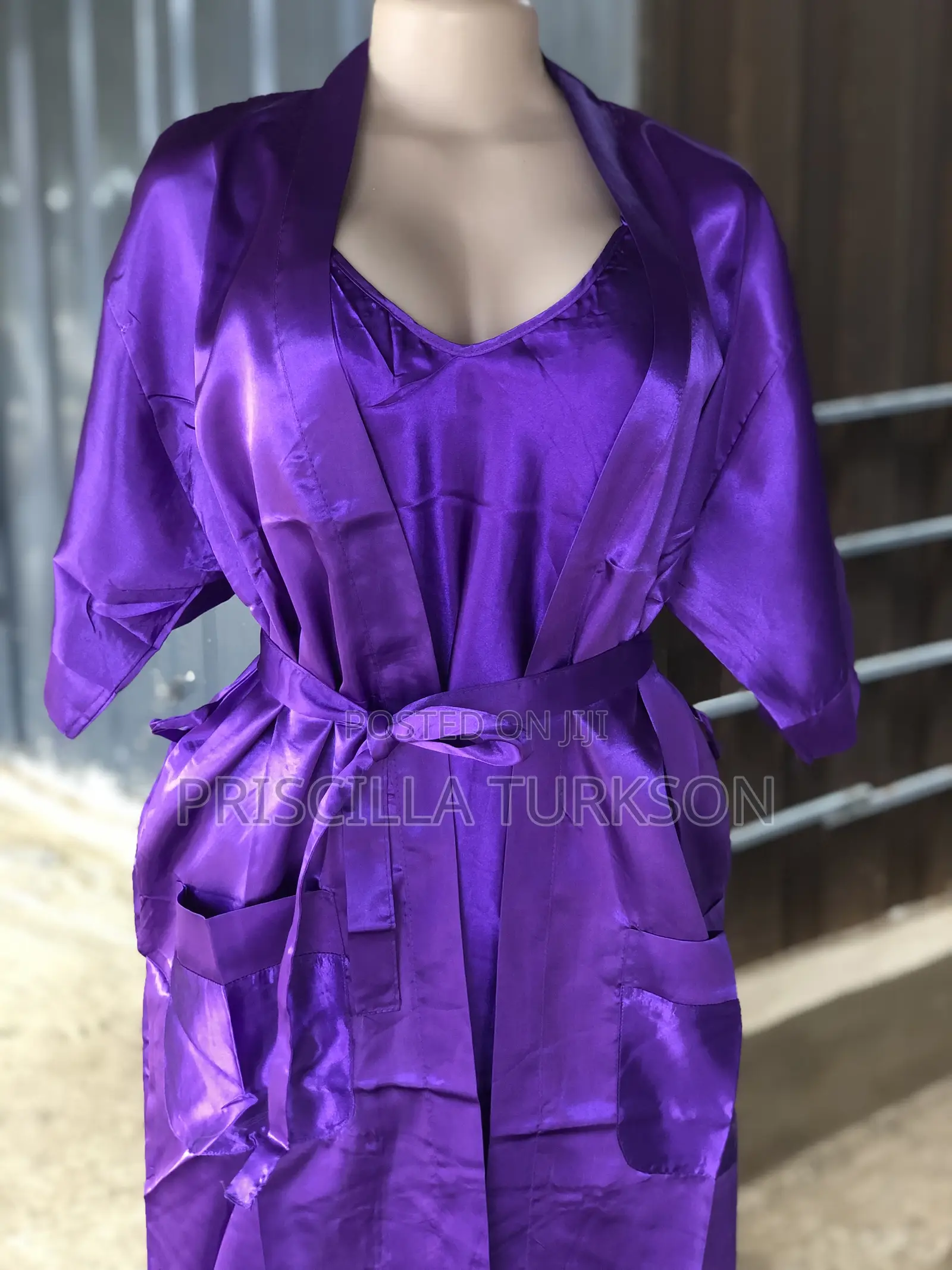 Purple Cotton Night Wear