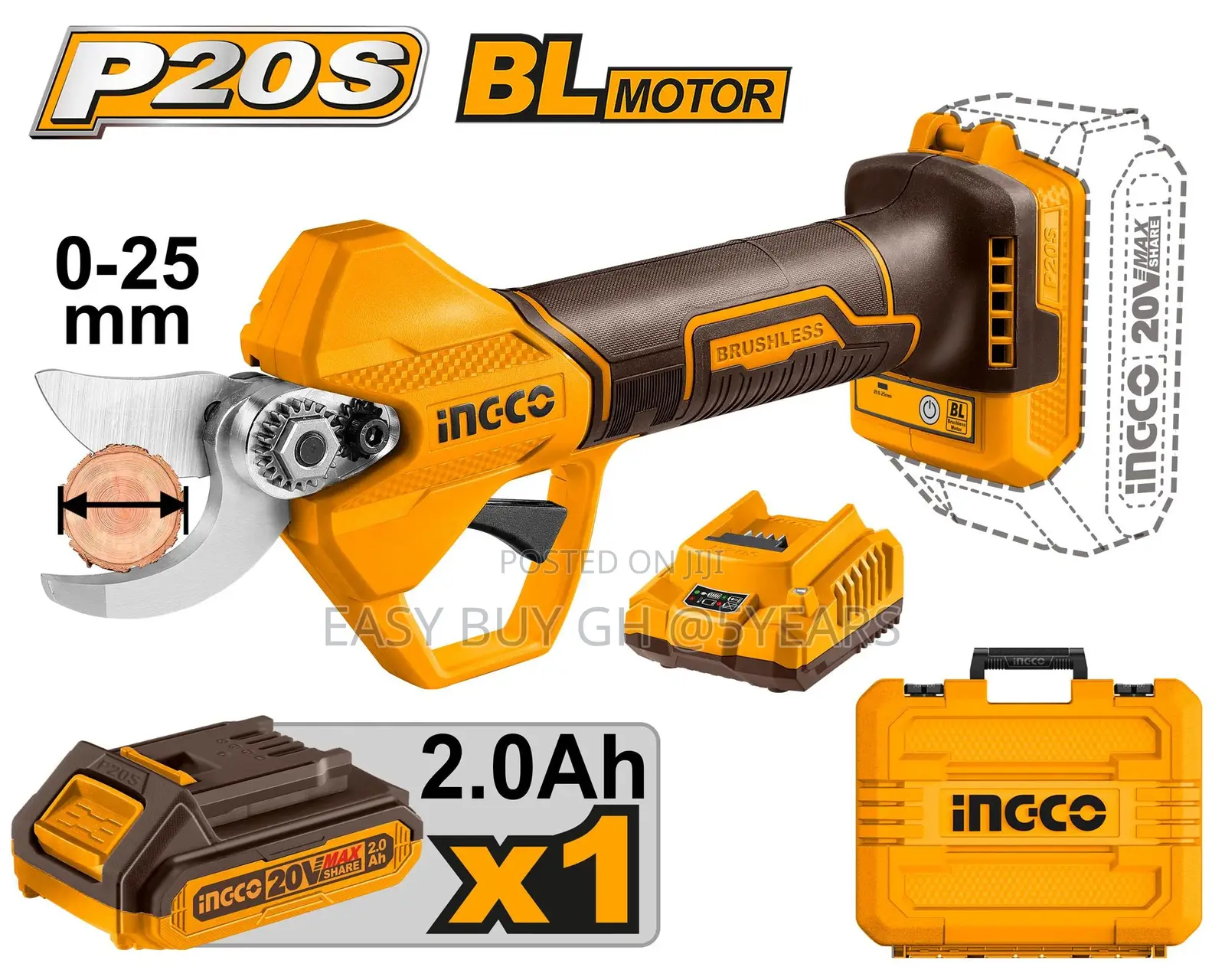 Cssli202581 Cordless Gauge Straight 
Shear 20v + Battery