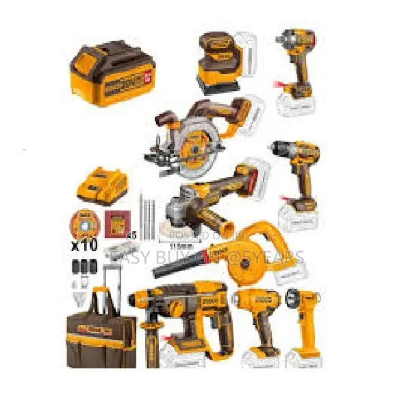 Ckli2098 9 PCS Cordless Industrial Combo Kit 20v Cordless