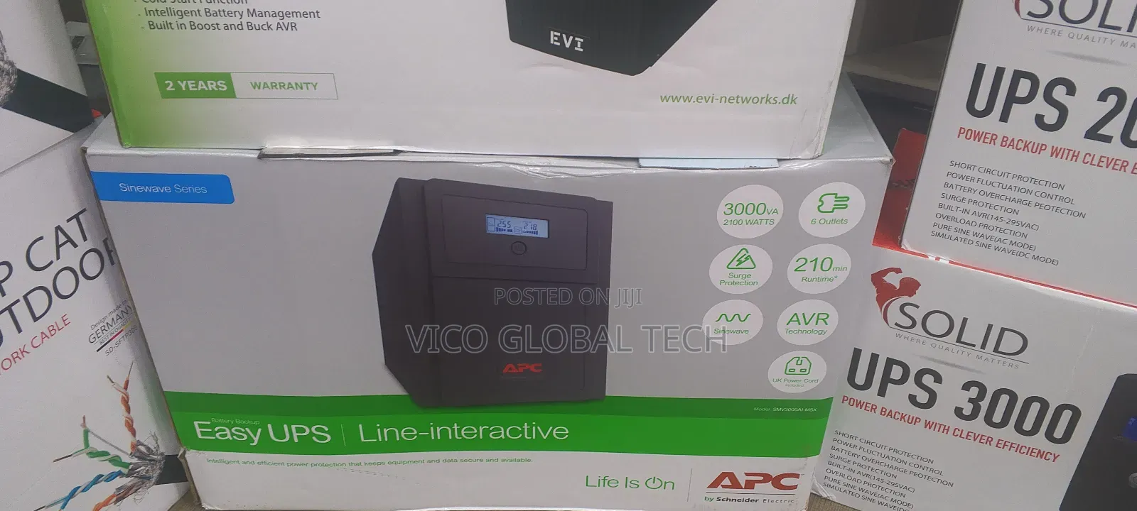 Apc Ups 3kva - Easy Ups - Smv3000ai-MSX - Universal Outliet