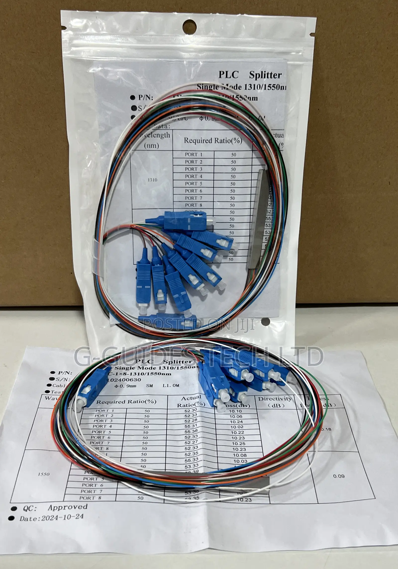 8-Port PLC Splitter Sc,Planar Lightwave Circuit Splitter 1x8