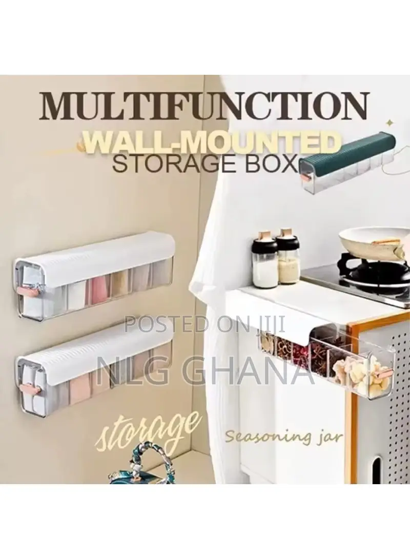 Wall Mounted Transparent Punch-Free Storage Box. Ghx4908