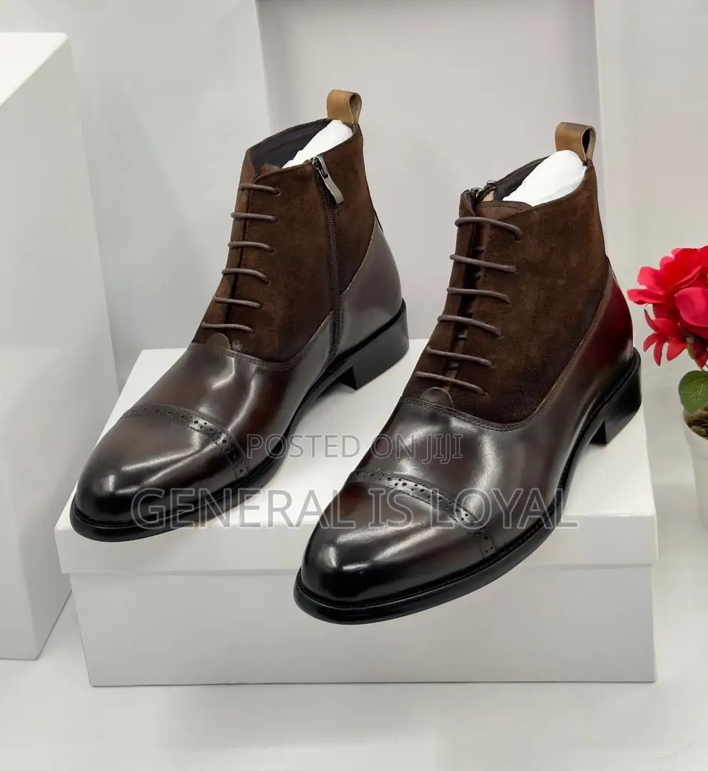 Kenneth Cole Suede Leather Dark Coffee Men’S Boot