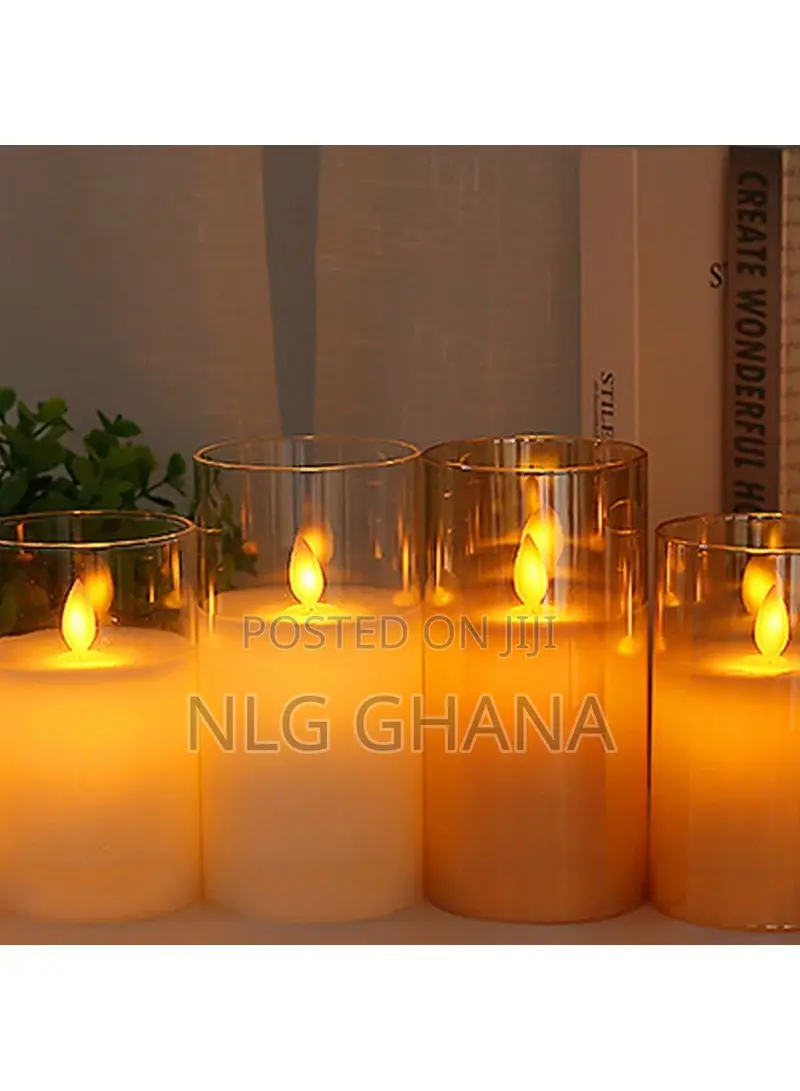 210mah 3v 3pcs Set Moving Flame Imitation Candle.