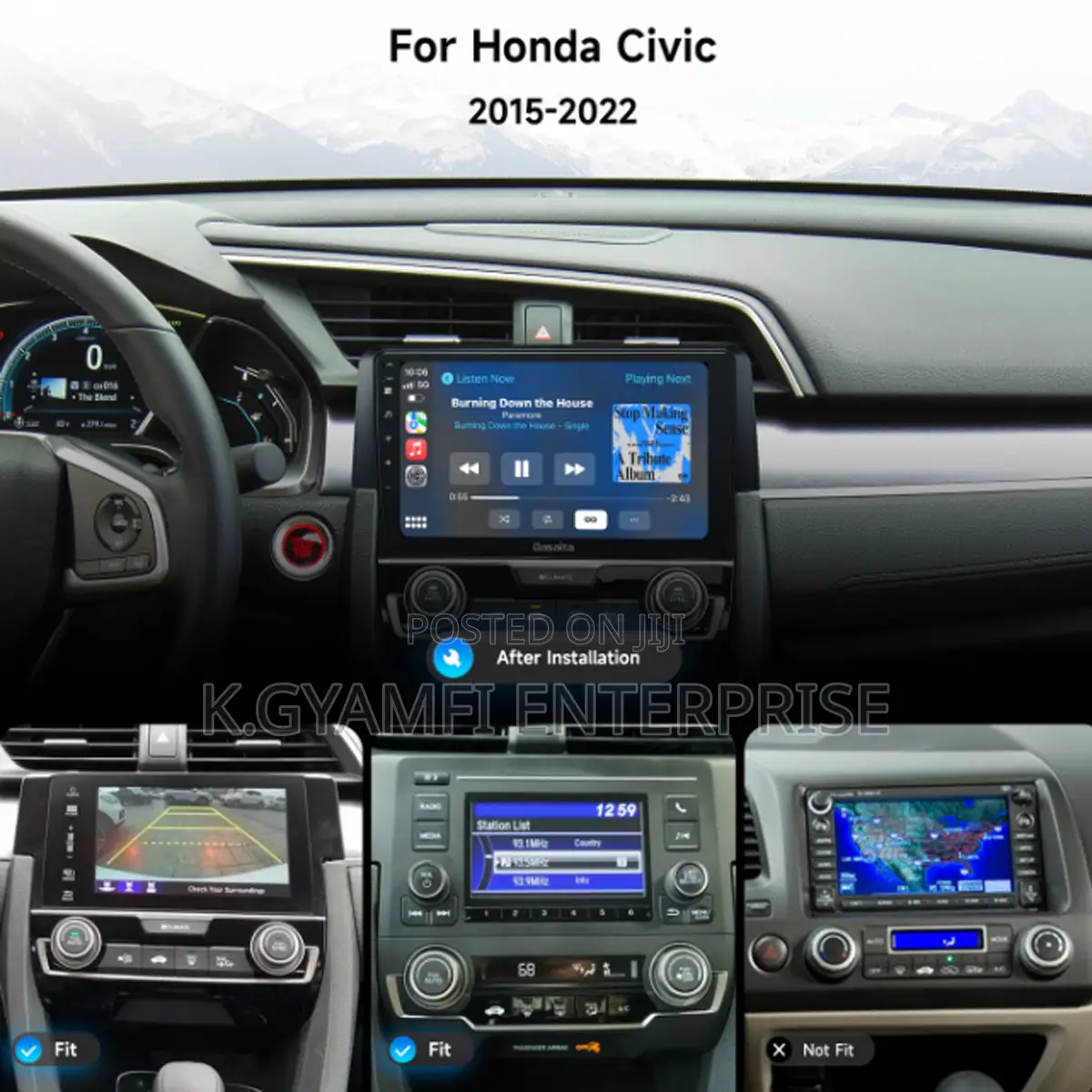 Quality Android Car Tape for Honda Civic 2016 to 2022