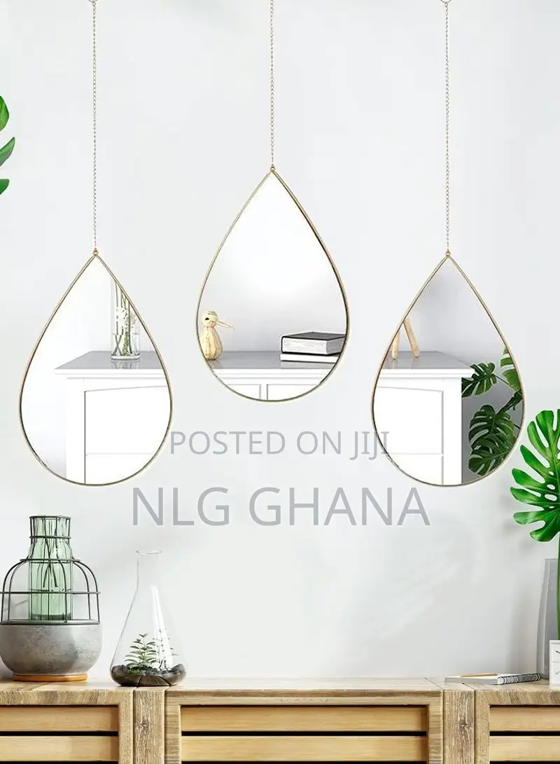 3-PCS Teardrop Shape Decoration Mirror.