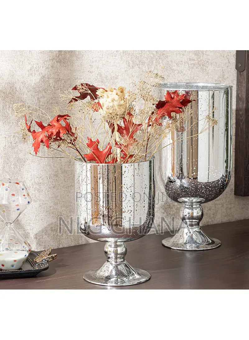Brilliant Glass Vase (D15 X H20)Cm - Silver. Ehx1362