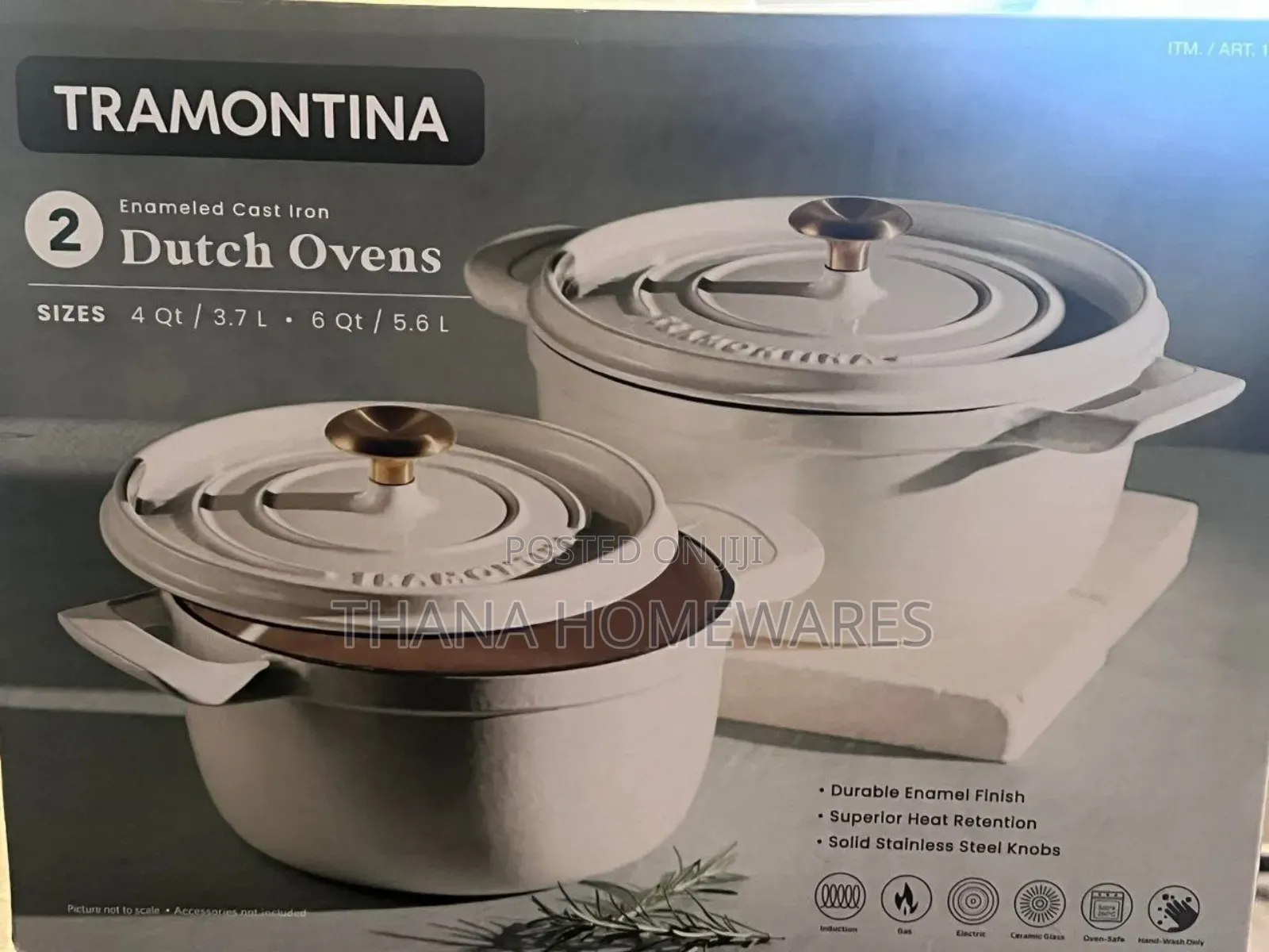 Tramontina Enameled Cast Iron Dutch Oven, 2-Pack