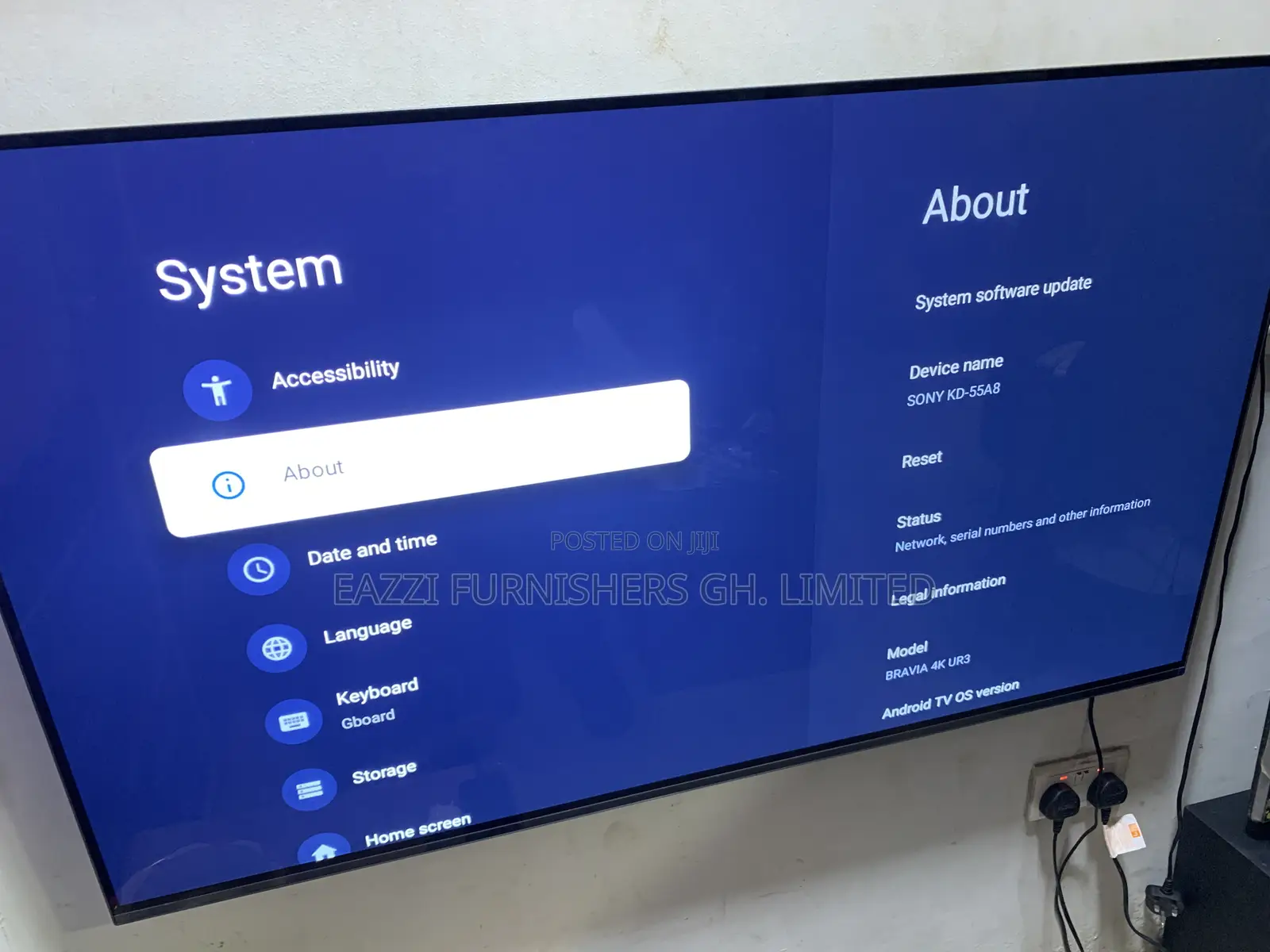 Sony Oled Bravia Kd-55a8 Smart 55 Inche Uhd HDR 120 Hz Tv