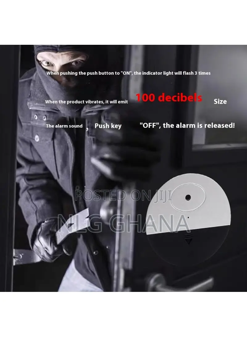 Door Window Vibration Alarm 125db Anti-Theft . Tvx28288