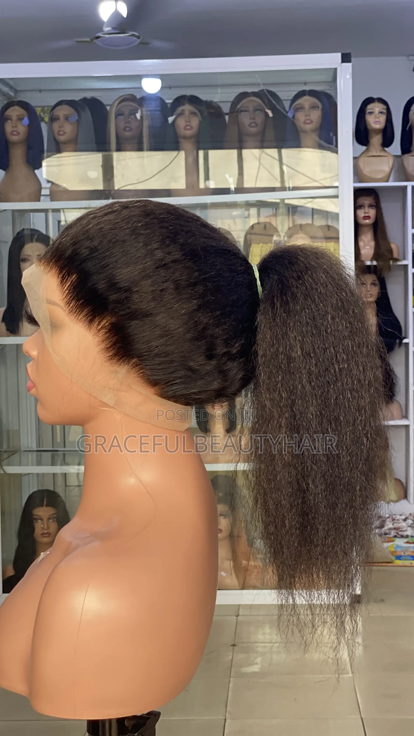 18 Inches Peruvian Remy Kinky Straight 360 Cap