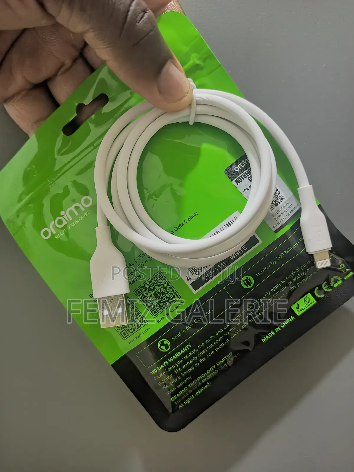 Oraimo Robustline 2a Usb-a-to-Lightning 1m Cable
