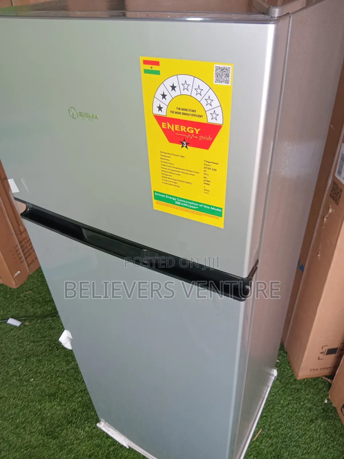 Improved 5 Shelves Sigma 2 Door Top Freezer Fridge Sigma