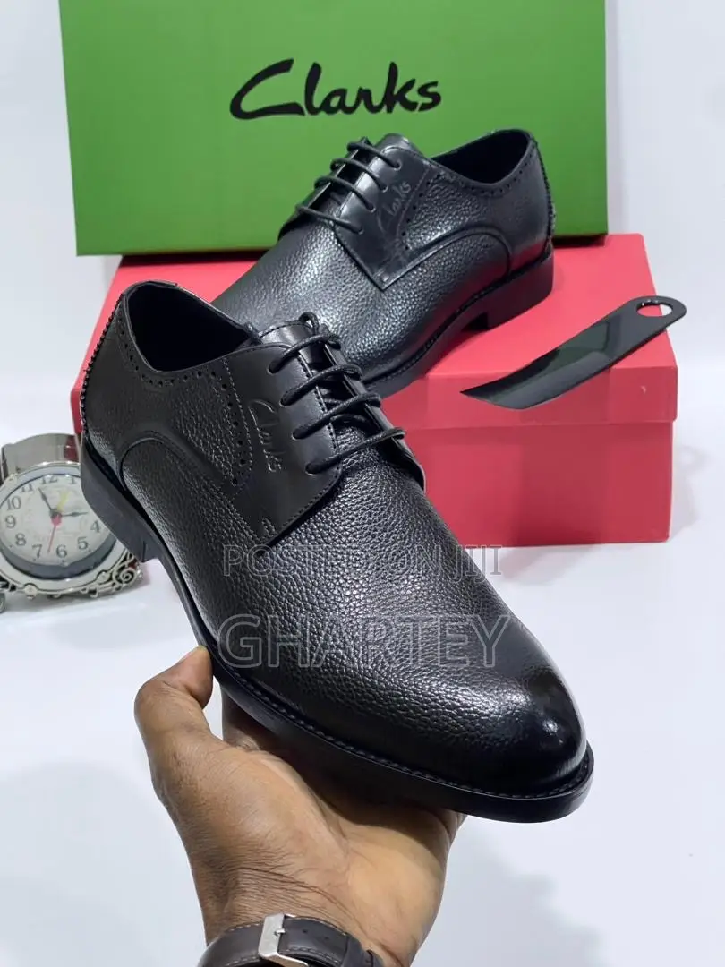 Clark’S Premium Semi Rough Skin Leather Shoes
