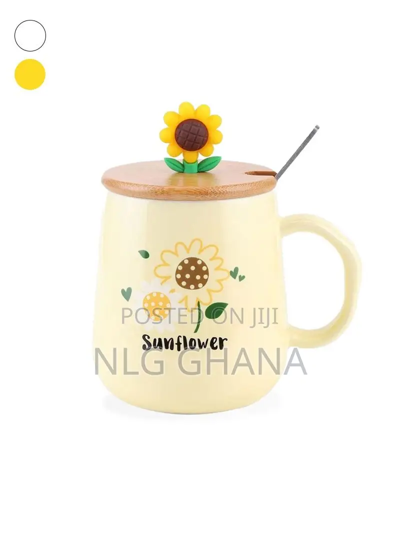 320ml Ceramic Sunflower Mug. Ghx1568