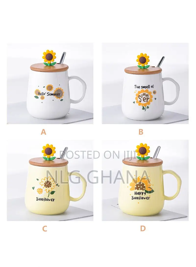 320ml Ceramic Sunflower Mug. Ghx1568