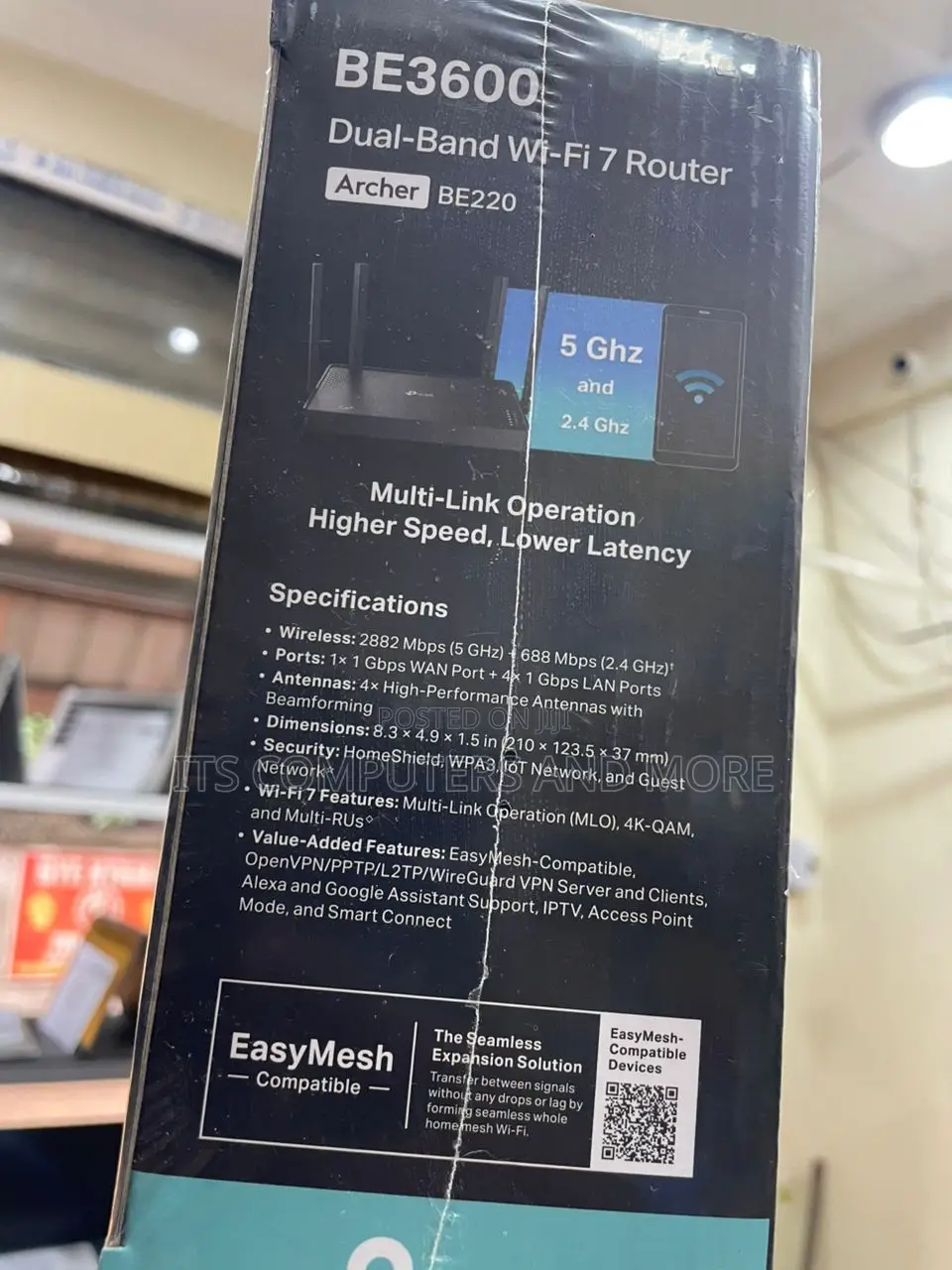 Archer Be220 Be3600 Dual-Band Wi-Fi 7 Router