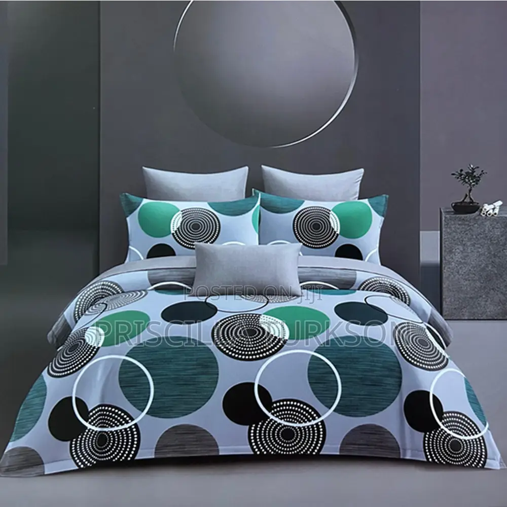 Green Multicolored Bedsheet