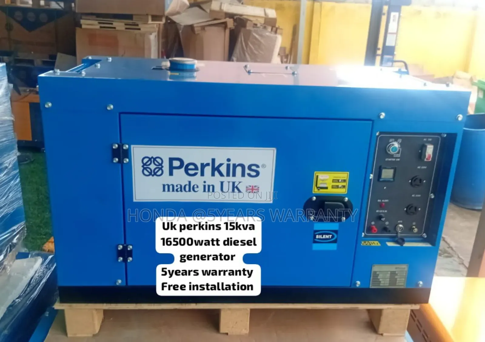 Weather Resistant Perkins 15kva Generator 16500watt Diesel