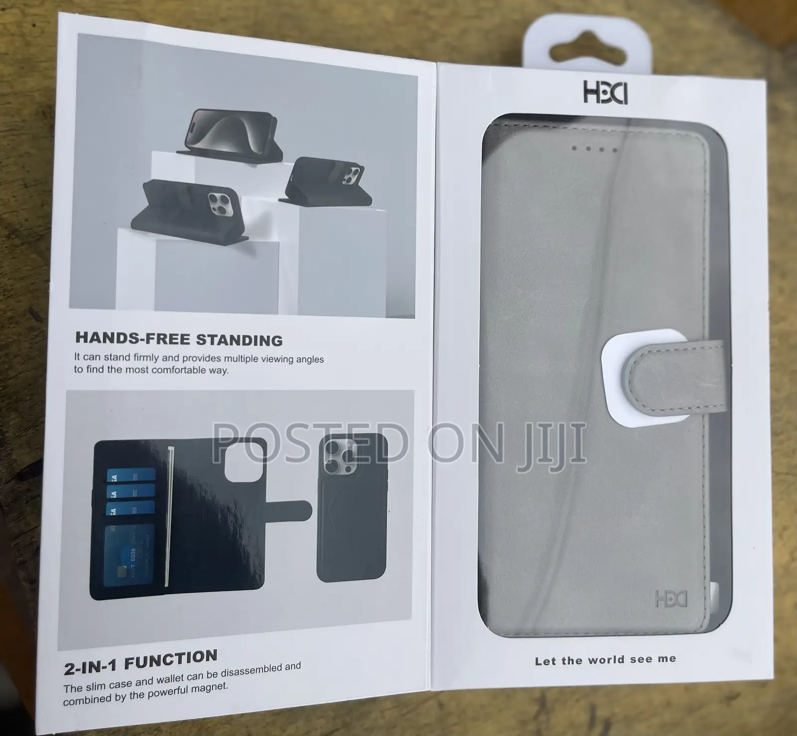 Fold 7/6. 2 In1 Wireless Leather Flip Case, With Front Glass Protector