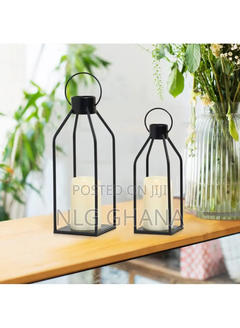 2pcs / Set Iron Candle Holder With Led Candle. Tvx28417