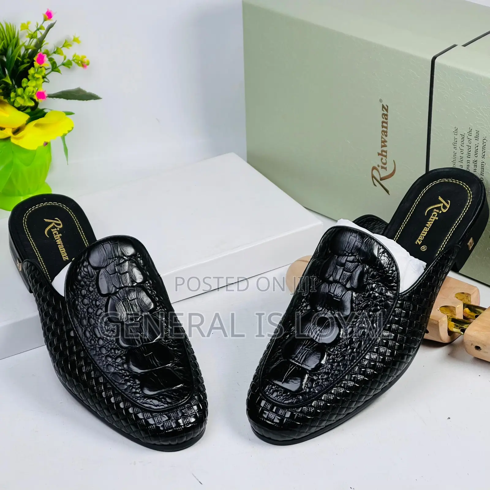 Richwanz Halfshoe Croc Leather